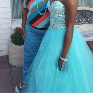 Deb Dresses - Teal ball gown Deb Dresses - Teal ball gown
